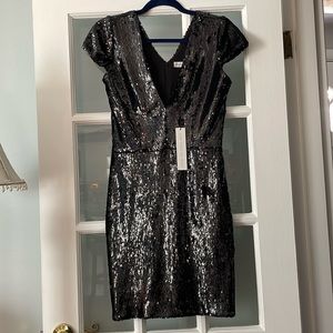 Dress The Population Zoe Metallic Dress NWT